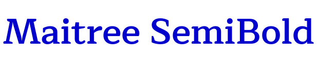 Maitree SemiBold 字体